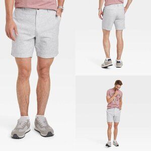 Size 40 - Mens Every Wear 7" Flat Front Chino Shorts - Goodfellow Co - Gray